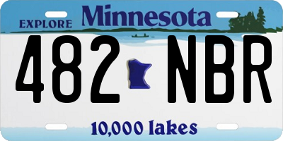 MN license plate 482NBR