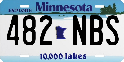 MN license plate 482NBS
