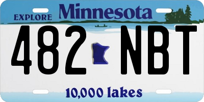 MN license plate 482NBT