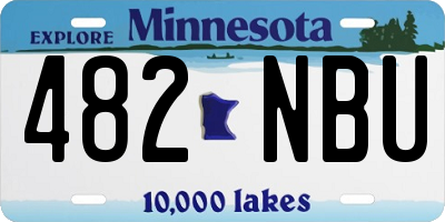 MN license plate 482NBU