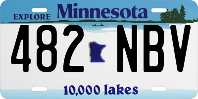MN license plate 482NBV
