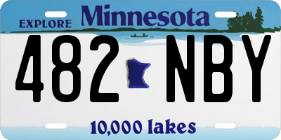 MN license plate 482NBY