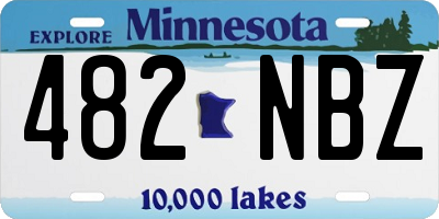 MN license plate 482NBZ
