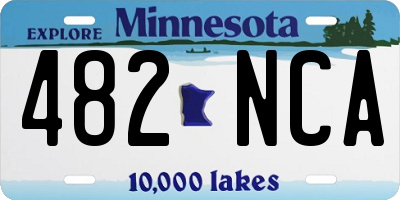 MN license plate 482NCA