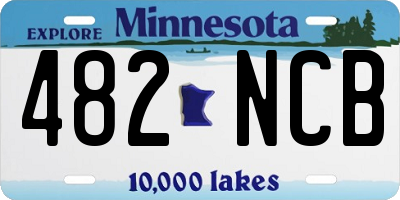 MN license plate 482NCB