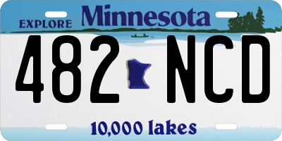 MN license plate 482NCD