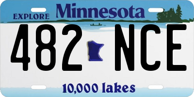 MN license plate 482NCE