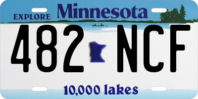MN license plate 482NCF
