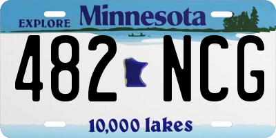 MN license plate 482NCG