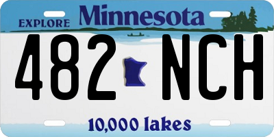 MN license plate 482NCH