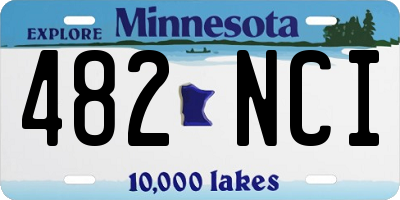 MN license plate 482NCI
