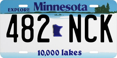 MN license plate 482NCK