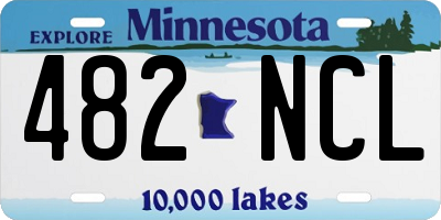 MN license plate 482NCL