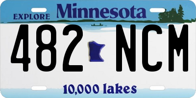 MN license plate 482NCM