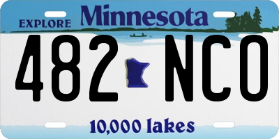 MN license plate 482NCO