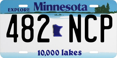 MN license plate 482NCP