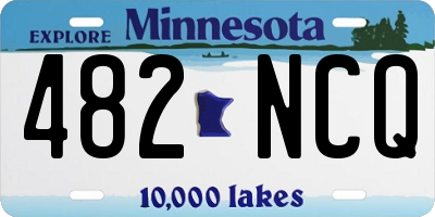 MN license plate 482NCQ