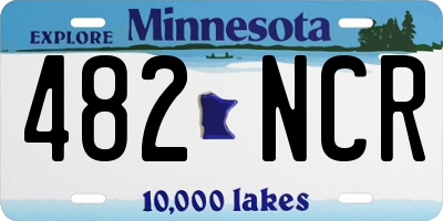 MN license plate 482NCR