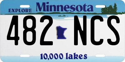 MN license plate 482NCS
