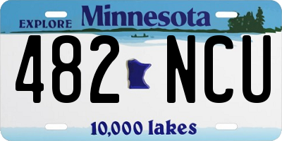 MN license plate 482NCU