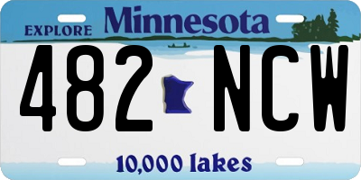 MN license plate 482NCW