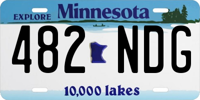 MN license plate 482NDG