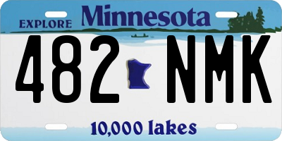 MN license plate 482NMK
