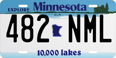 MN license plate 482NML