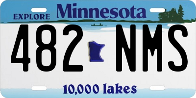 MN license plate 482NMS