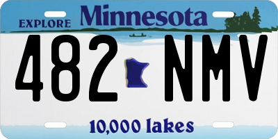MN license plate 482NMV