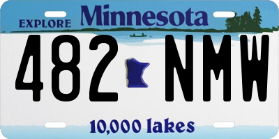 MN license plate 482NMW