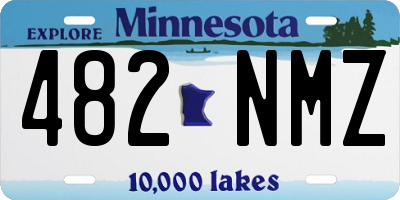 MN license plate 482NMZ