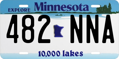 MN license plate 482NNA