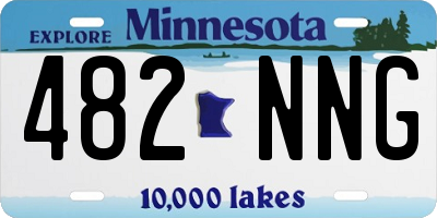 MN license plate 482NNG