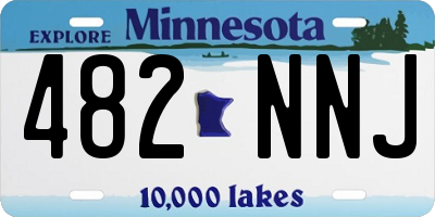 MN license plate 482NNJ