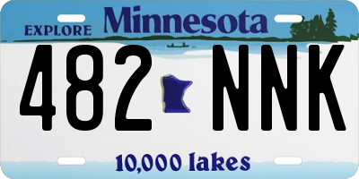 MN license plate 482NNK