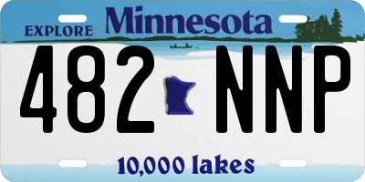 MN license plate 482NNP