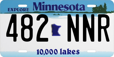 MN license plate 482NNR