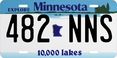 MN license plate 482NNS