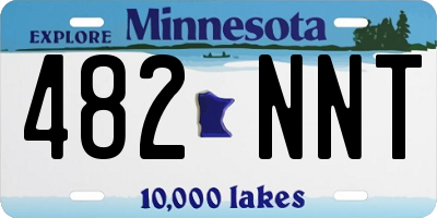 MN license plate 482NNT