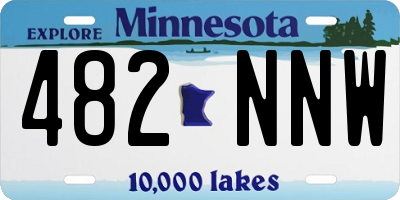 MN license plate 482NNW