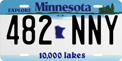 MN license plate 482NNY