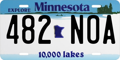 MN license plate 482NOA