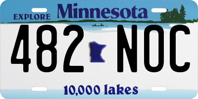MN license plate 482NOC