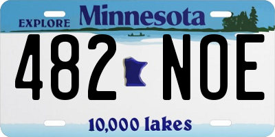 MN license plate 482NOE