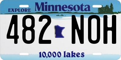 MN license plate 482NOH