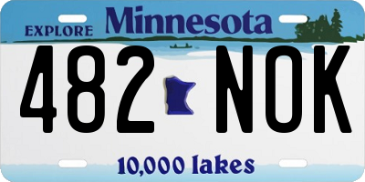 MN license plate 482NOK