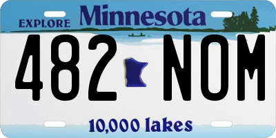 MN license plate 482NOM