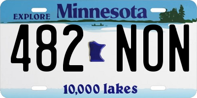 MN license plate 482NON