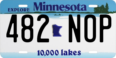 MN license plate 482NOP
